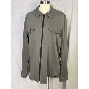 Civil Society Olive Shirt Jacket XL Soft Brushed Stretch Twill Utility Layer
